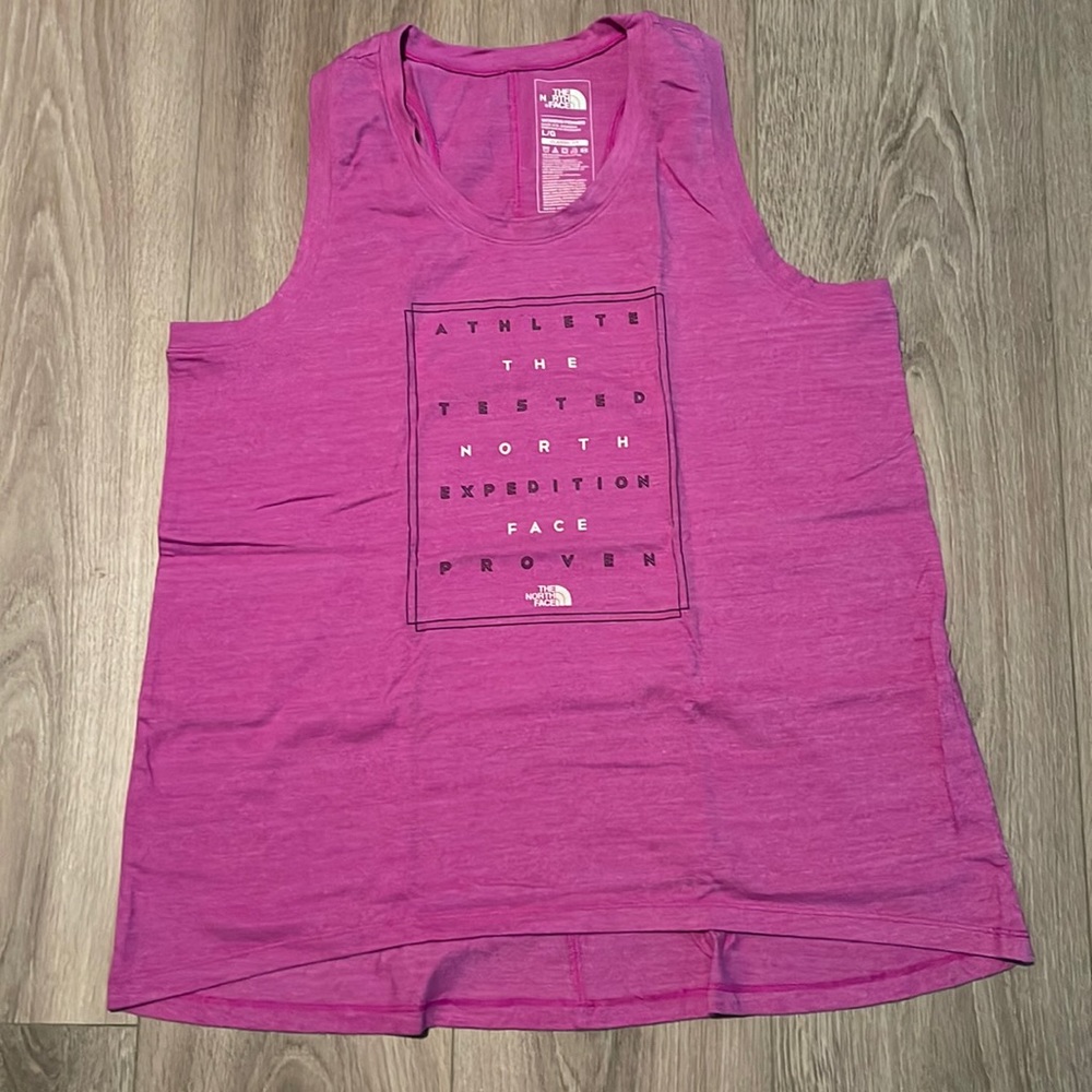 North Face size L purple muscle shirt